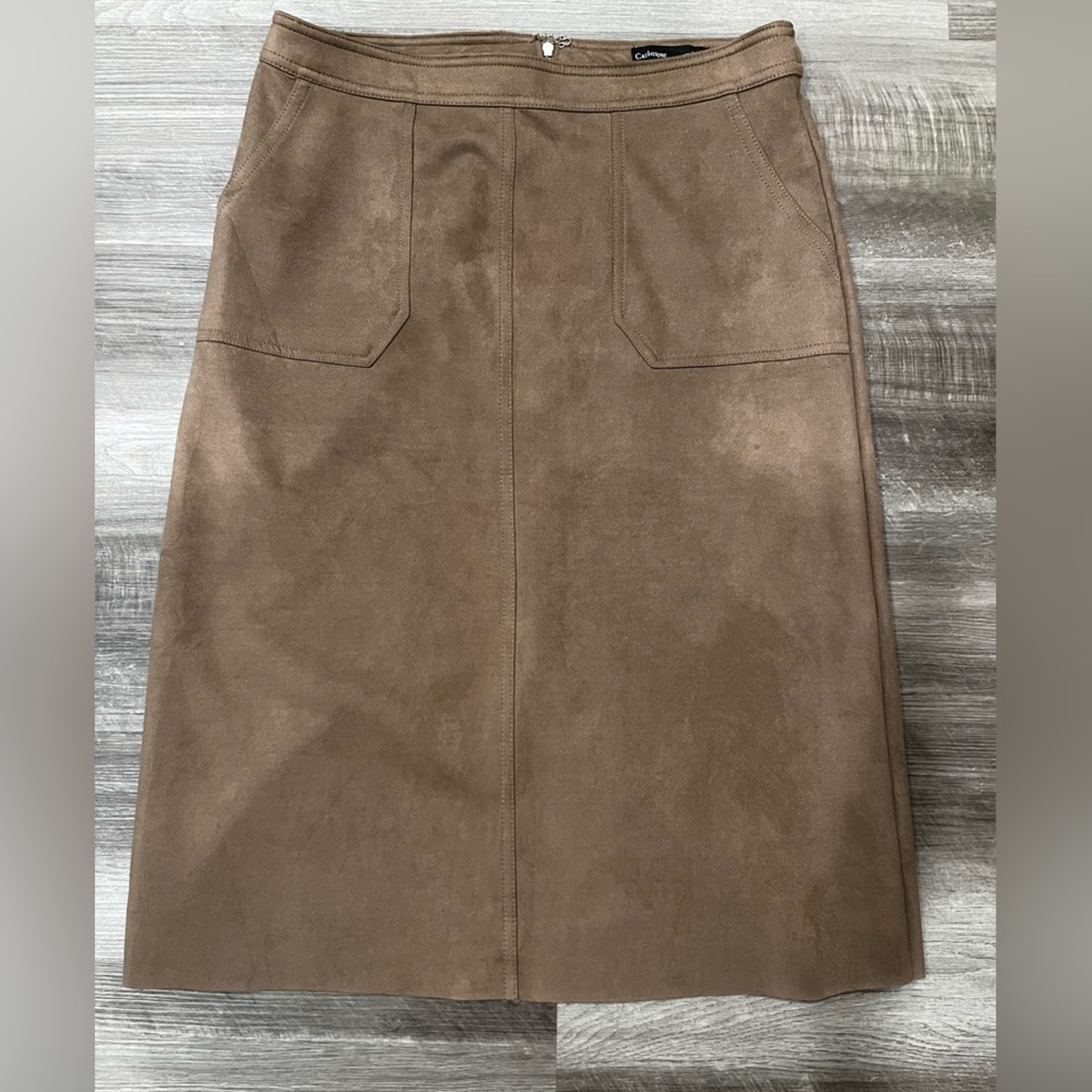 Faux suede skirt. Size 10. Small water mark on back almost not noticable.